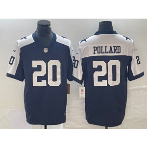 Nike Cowboys 20 Tony Pollard Thanksgiving 2023 F.U.S.E Vapor Limited Men Jersey