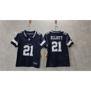 Nike Cowboys 21 Ezekiel Elliott Navy F.U.S.E. Vapor Limited Women Jersey(Run Small)