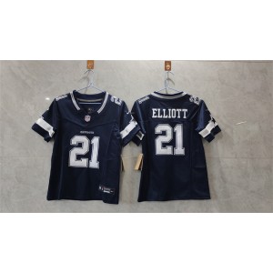 Nike Cowboys 21 Ezekiel Elliott Navy F.U.S.E. Vapor Limited Youth Jersey