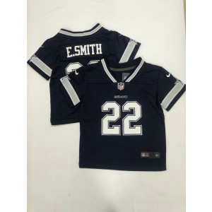 Nike Cowboys 22 E.Smith Blue Toddler Jersey