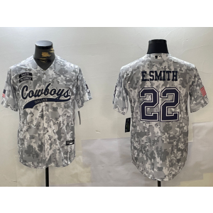 Nike Cowboys 22 E.Smith Camo Vapor Baseball Limited Men Jersey