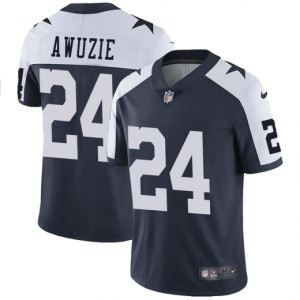 Nike Cowboys 24 Chidobe Awuzie Navy Throwback Vapor Untouchable Limited Men Jersey