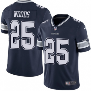 Nike Cowboys 25 Xavier Woods Navy Vapor Untouchable Limited Men Jersey