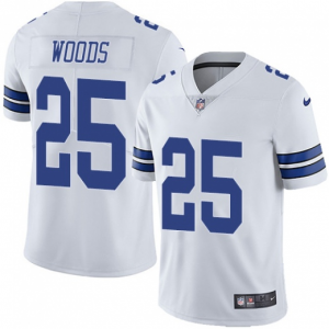 Nike Cowboys 25 Xavier Woods White Vapor Untouchable Limited Men Jersey