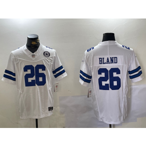 Nike Cowboys 26 DaRon Bland White Team Logo F.U.S.E. Vapor Limited Men Jersey
