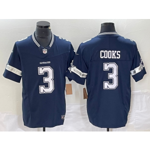 Nike Cowboys 3 Cook Blue 2023 F.U.S.E Vapor Limited Men Jersey