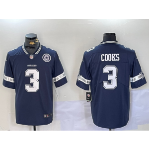 Nike Cowboys 3 Cook Blue Vapor Untouchable Limited Men Jersey