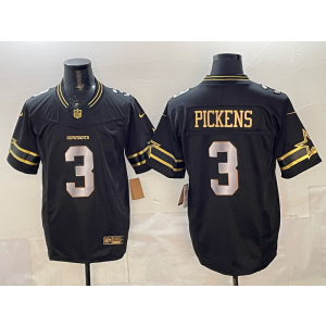 Nike Cowboys 3 Pickens Black Gold F.U.S.E. Vapor Limited Men Jersey 1