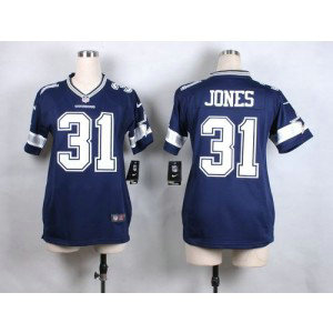 Nike Cowboys 31 Byron Jones Navy Blue Team Color Women Stitched NFL Jersey