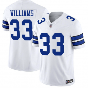 Nike Cowboys 33 Javonte Williams White F.U.S.E. Vapor Limited Men Jersey