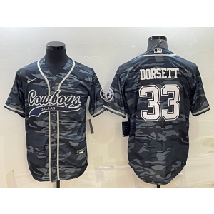 Nike Cowboys 33 Tony Dorsett Black Camo Vapor Baseball Limited Men Jersey