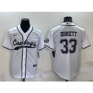 Nike Cowboys 33 Tony Dorsett White Vapor Baseball Limited Men Jersey