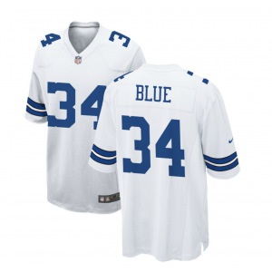 Nike Cowboys 34 Jaydon Blue White 2025 Draft Vapor Limited Men Jersey
