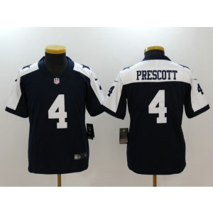 Nike Cowboys 4 Dak Prescott Navy Throwback Youth Vapor Untouchable Limited Jersey