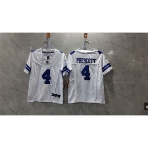 Nike Cowboys 4 Dak Prescott White F.U.S.E. Vapor Limited Youth Jersey