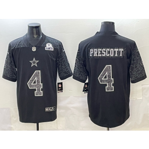 Nike Cowboys 4 Prescott Black Reflective Vapor Limited Men Jersey