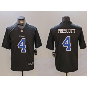 Nike Cowboys 4 Prescott Black Vapor Limited Men Jersey