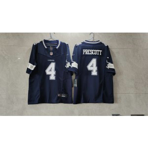 Nike Cowboys 4 Prescott Blue 2023 F.U.S.E Vapor Limited Men Jersey