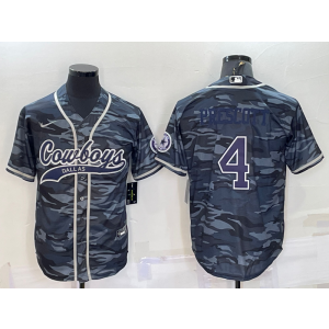 Nike Cowboys 4 Prescott Camo Vapor Baseball Limited Men Jersey