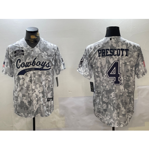 Nike Cowboys 4 Prescott Camo Vapor Baseball Limited Men Jersey