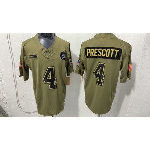 Nike Cowboys 4 Prescott Olive 2025 Salute to Service F.U.S.E. Vapor Limited Men Jersey Nike Cowboys 4 Prescott Olive 2025 Salute to Service F.U.S.E. Vapor Limited Men Jersey