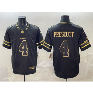 Nike Cowboys 4 Presott Black Gold F.U.S.E. Vapor Limited Men Jersey Nike Cowboys 4 Presott Black Gold F.U.S.E. Vapor Limited Men Jersey