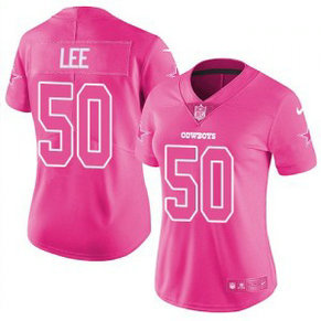 Nike Cowboys 50 Sean Lee Pink Fashion Limited Women Jersey