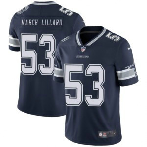 Nike Cowboys 53 Justin March-Lillard Navy Vapor Untouchable Limited Men Jersey