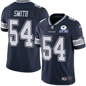 Nike Cowboys 54 Jaylon Smith Navy With Est 1960 Patch Limited Men Jersey