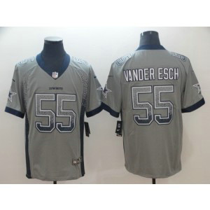 Nike Cowboys 55 Leighton Vander Esch Gray Drift Fashion Limited Men Jersey