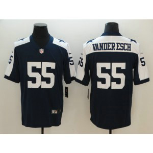 Nike Cowboys 55 Leighton Vander Esch Navy Throwback Vapor Untouchable Limited Men Jersey