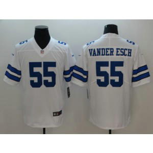 Nike Cowboys 55 Leighton Vander Esch White Vapor Untouchable Limited Men Jersey