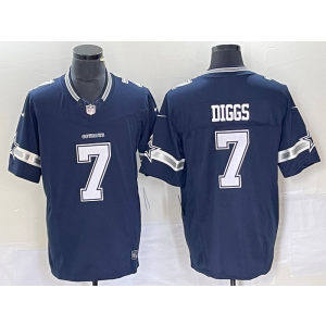 Nike Cowboys 7 Diggs Blue 2023 F.U.S.E Vapor Limited Men Jersey
