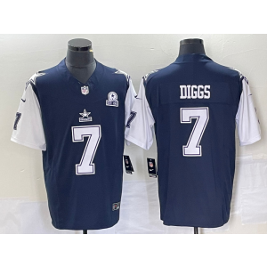 Nike Cowboys 7 Diggs Blue Thanksgiving 2023 F.U.S.E Vapor Limited Men Jersey