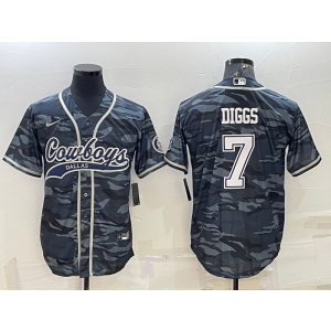 Nike Cowboys 7 Trevon Diggs Black Camo Vapor Baseball Limited Men Jersey