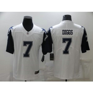 Nike Cowboys 7 Trevon Diggs White Color Rush Limited Men Jersey