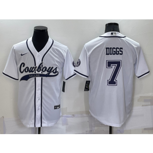 Nike Cowboys 7 Trevon Diggs White Vapor Baseball Limited Men Jersey