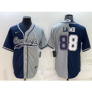 Nike Cowboys 88 CeeDee Lamb Grey Blue Split Vapor Baseball Limited Men Jersey