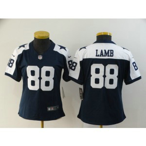 Nike Cowboys 88 CeeDee Lamb Navy Thanksgiving Vapor Untouchable Limited Women Jersey