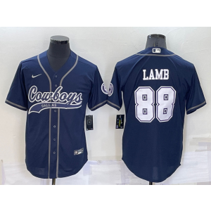 Nike Cowboys 88 CeeDee Lamb Navy Vapor Baseball Limited Men Jerseys