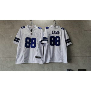 Nike Cowboys 88 CeeDee Lamb White 2023 F.U.S.E Vapor Limited Men Jersey