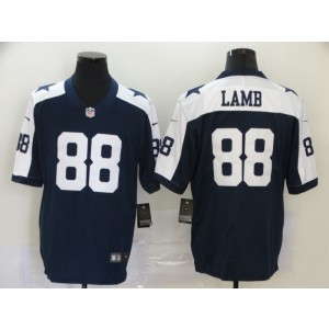 Nike Cowboys 88 Ceedee Lamb Navy Throwback 2020 NFL Draft Vapor Untouchable Limited Men Jersey