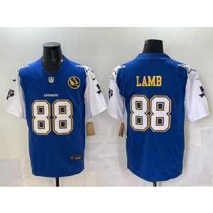 Nike Cowboys 88 Lamb Blue Gold F.U.S.E. Vapor Limited Men Jersey