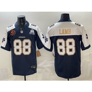 Nike Cowboys 88 Lamb Blue Gold F.U.S.E. Vapor Limited Men Jersey with Patch