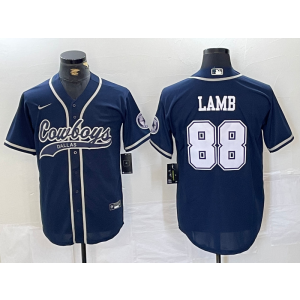 Nike Cowboys 88 Lamb Blue Vapor Baseball Limited Men Jersey