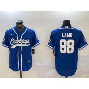 Nike Cowboys 88 Lamb Blue Vapor Baseball Limited Men Jersey
