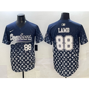 Nike Cowboys 88 Lamb Navy Baseball Vapor Limited Men Jersey