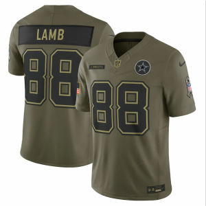 Nike Cowboys 88 Lamb Olive 2025 Salute to Service F.U.S.E. Vapor Limited Men Jersey