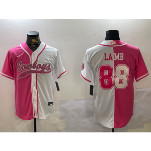 Nike Cowboys 88 Lamb Pink White Split Vapor Baseball Limited Men Jersey