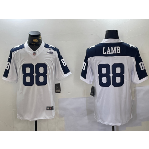 Nike Cowboys 88 Lamb White Team Logo Vapor Limited Men Jersey